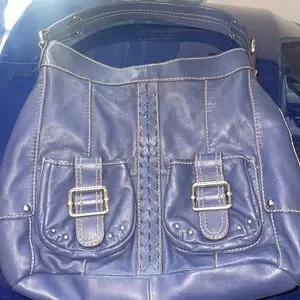 Tignanello blue leather purse hotsell